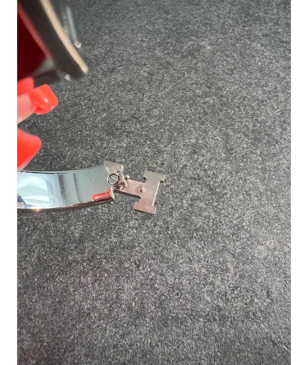 HERMES Бежевый металлический браслет, фото 4