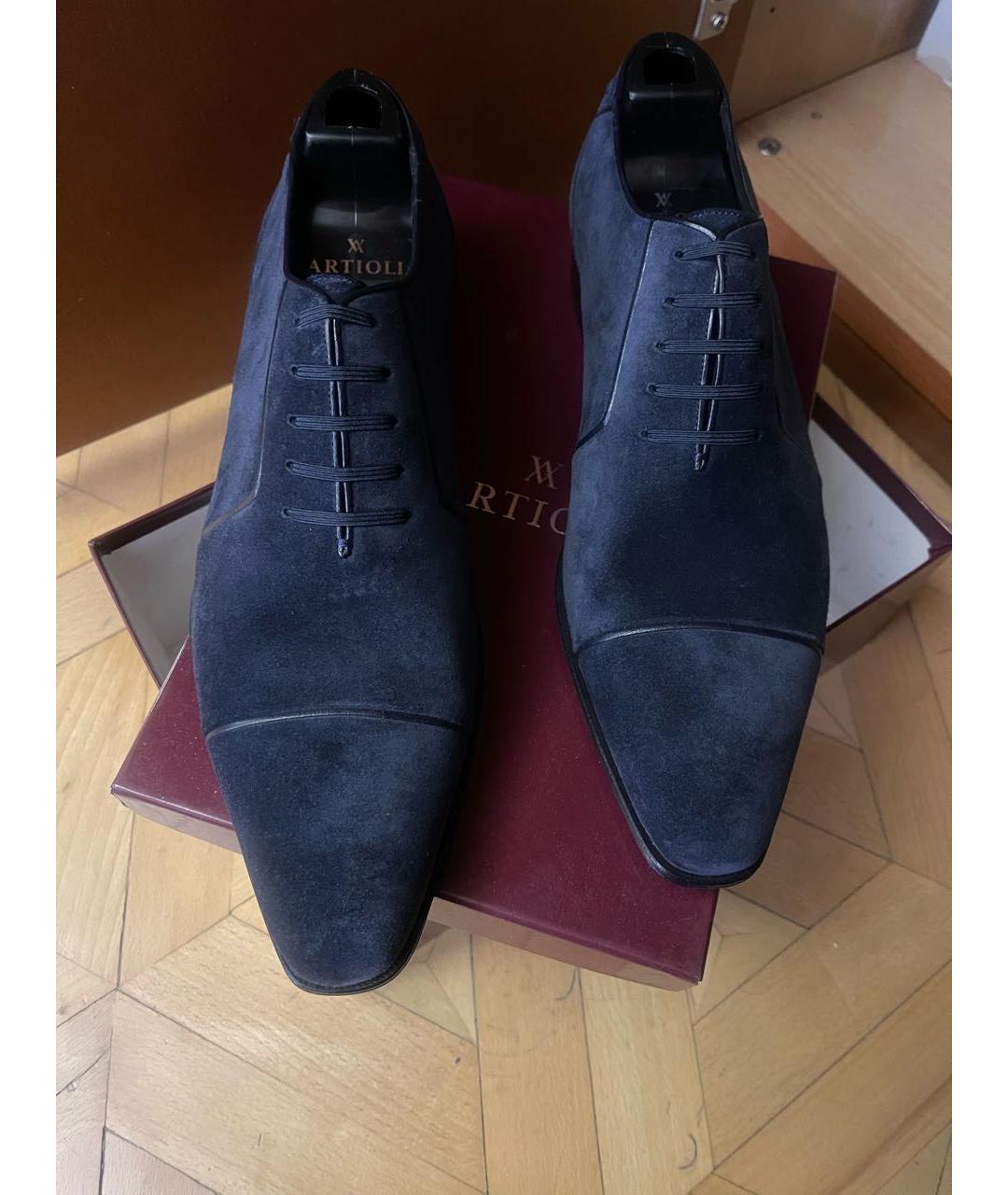 ARTIOLI Темно-синие замшевые туфли, фото 2