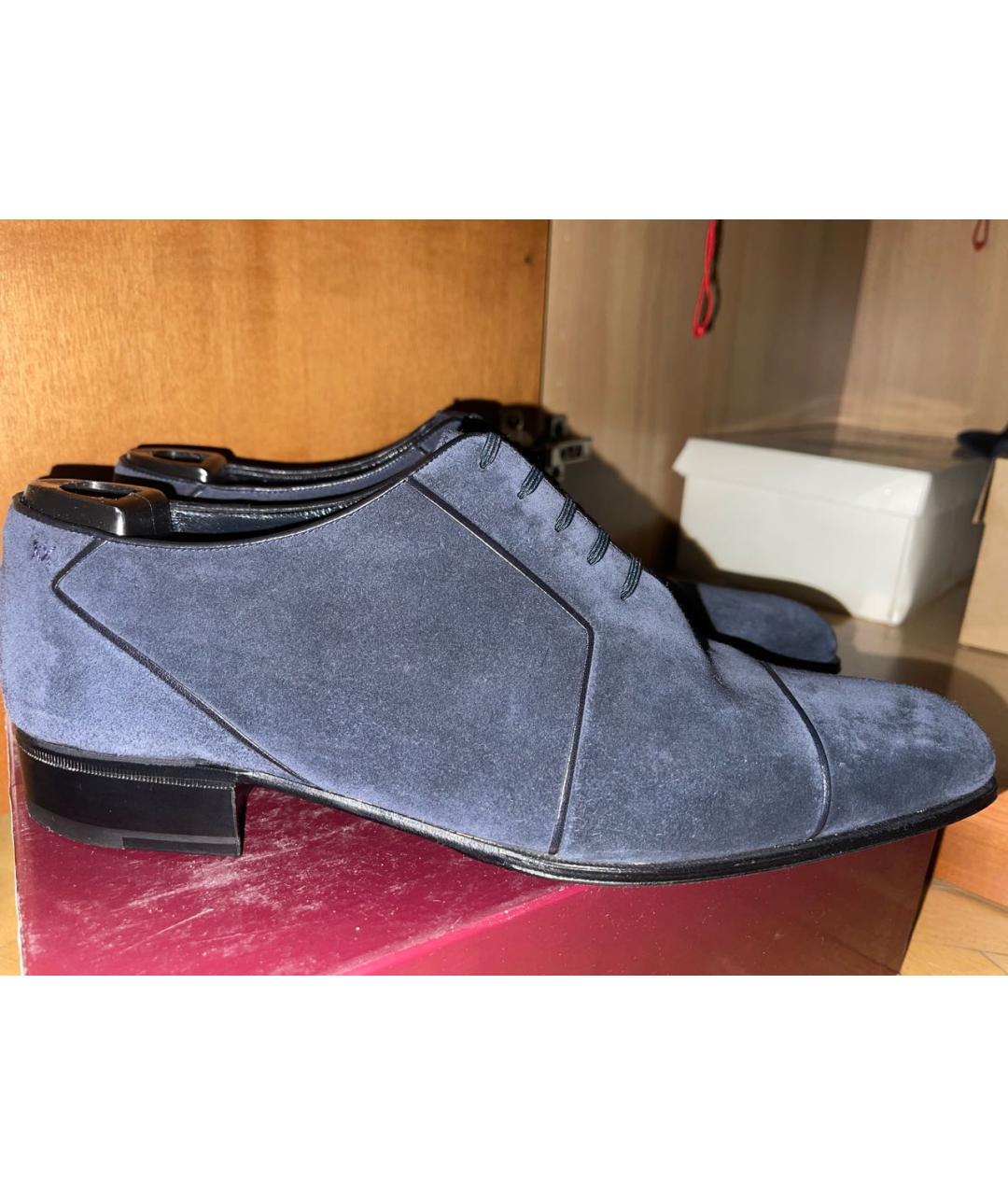 ARTIOLI Темно-синие замшевые туфли, фото 5