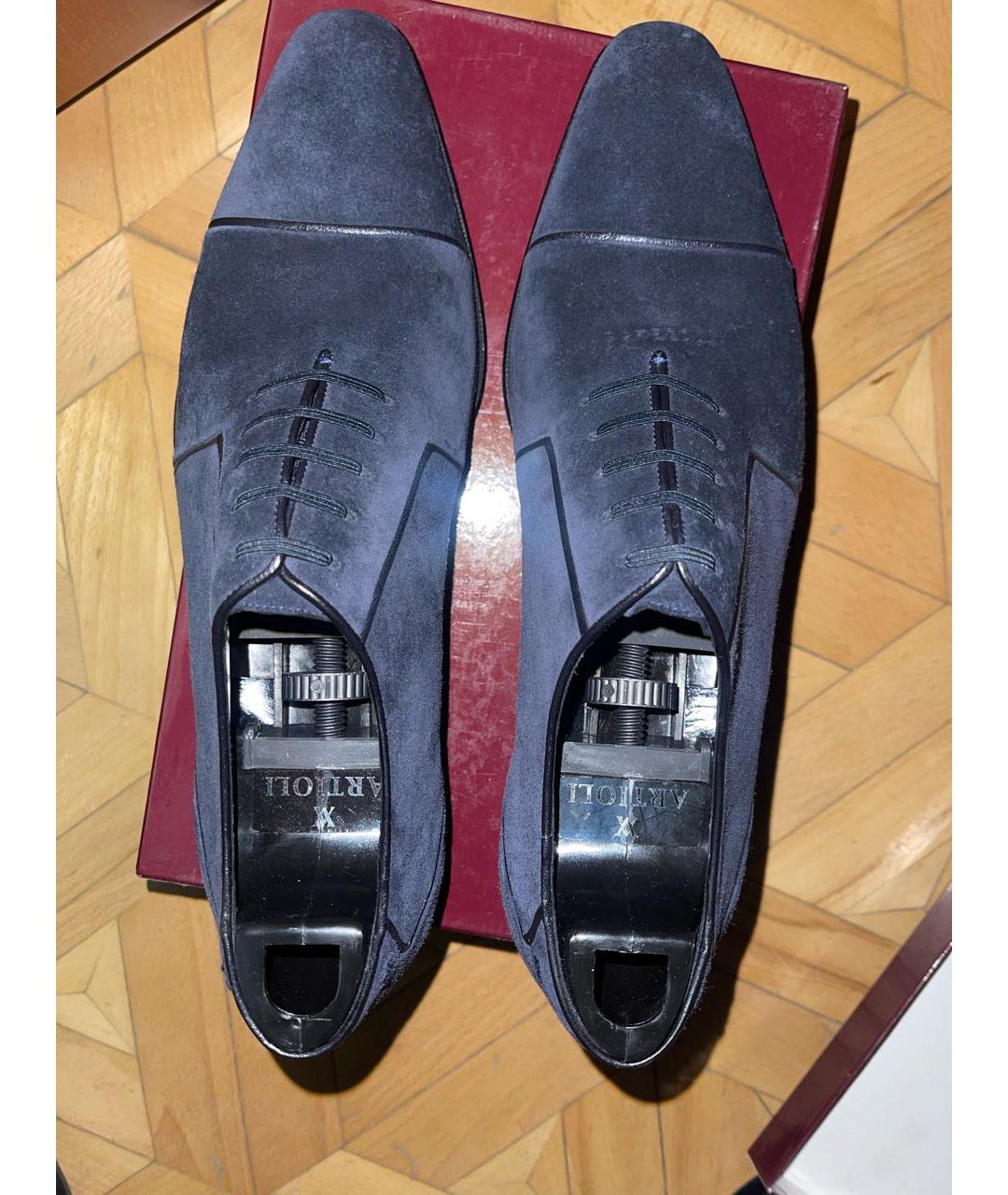 ARTIOLI Темно-синие замшевые туфли, фото 3