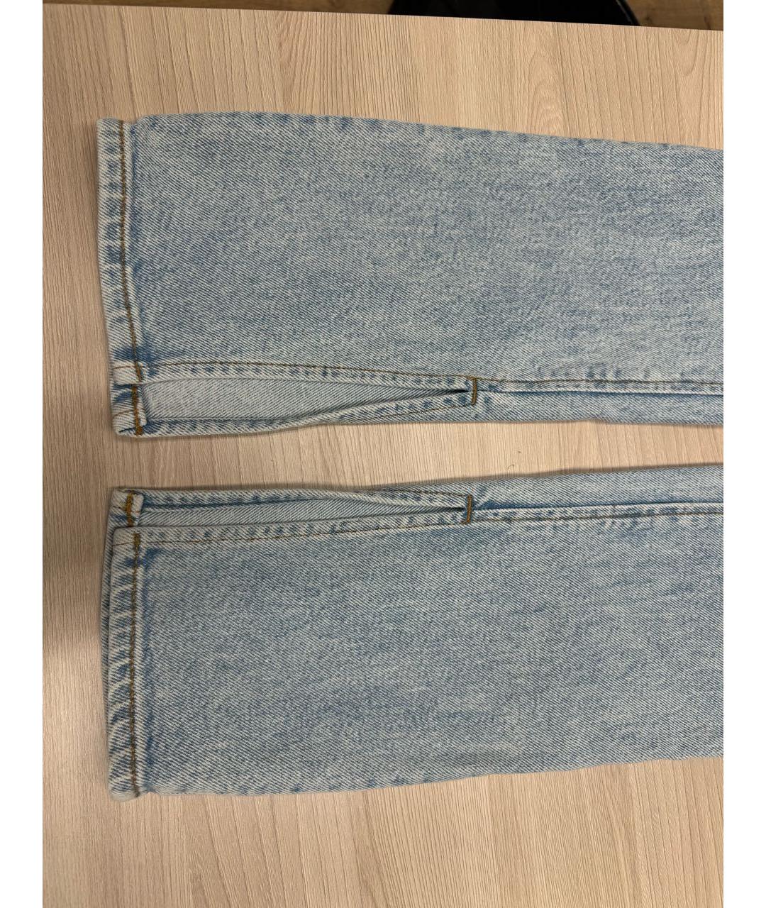 ALEXANDER WANG Голубые хлопковые джинсы слим, фото 5