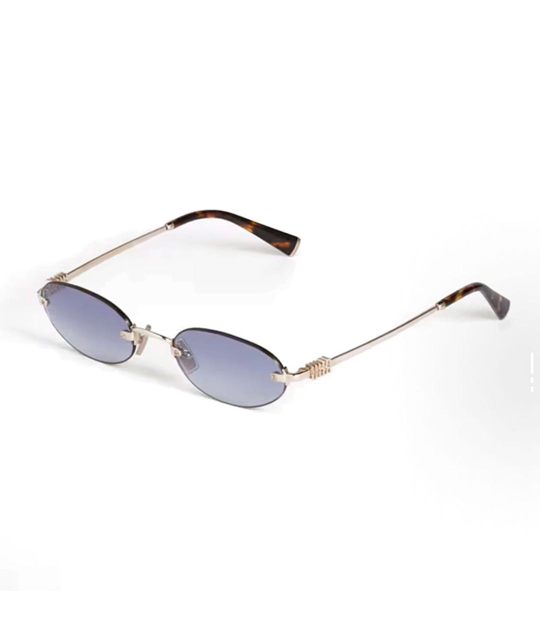 MIU MIU Синие металлические солнцезащитные очки, фото 9