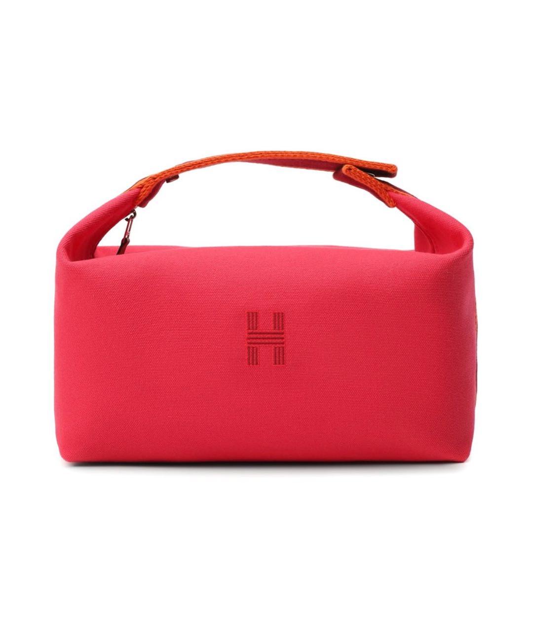 HERMES Розовая хлопковая косметичка, фото 1