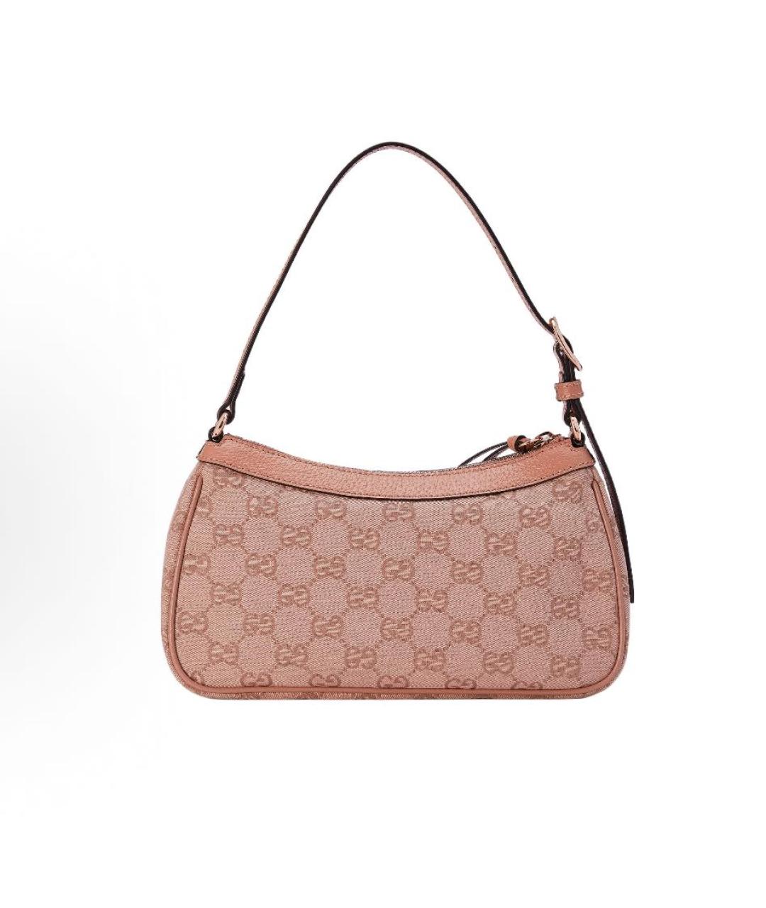 GUCCI Розовая тканевая сумка с короткими ручками, фото 3