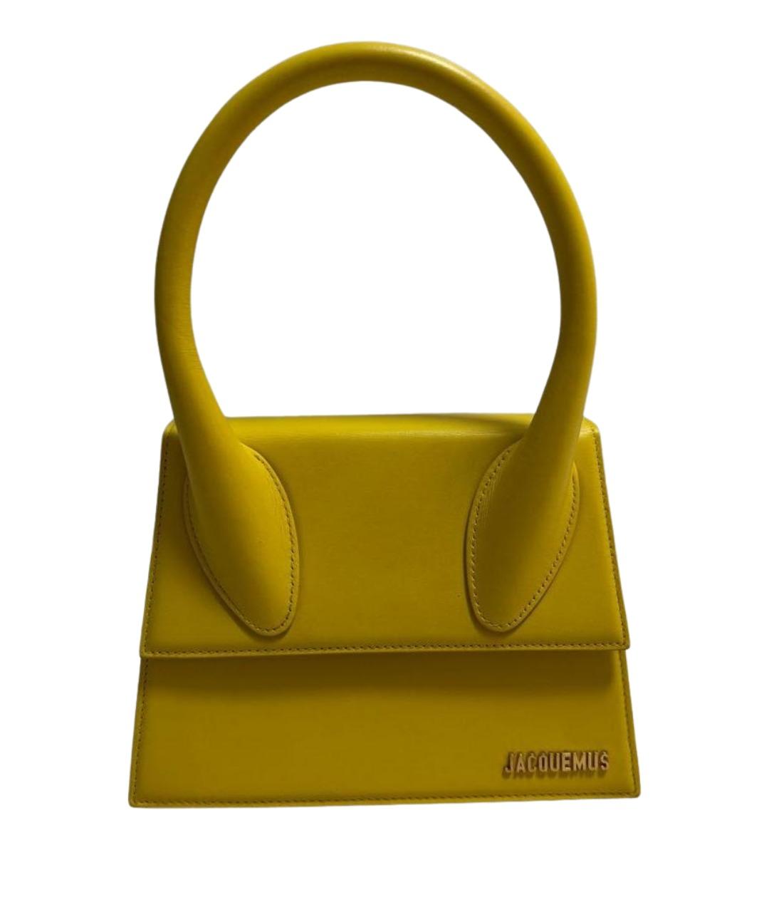 JACQUEMUS Желтая кожаная сумка через плечо, фото 1