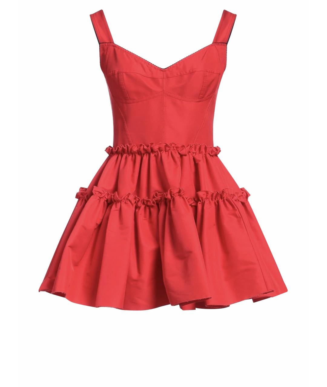 DOLCE&GABBANA Красное коктейльное платье, фото 4