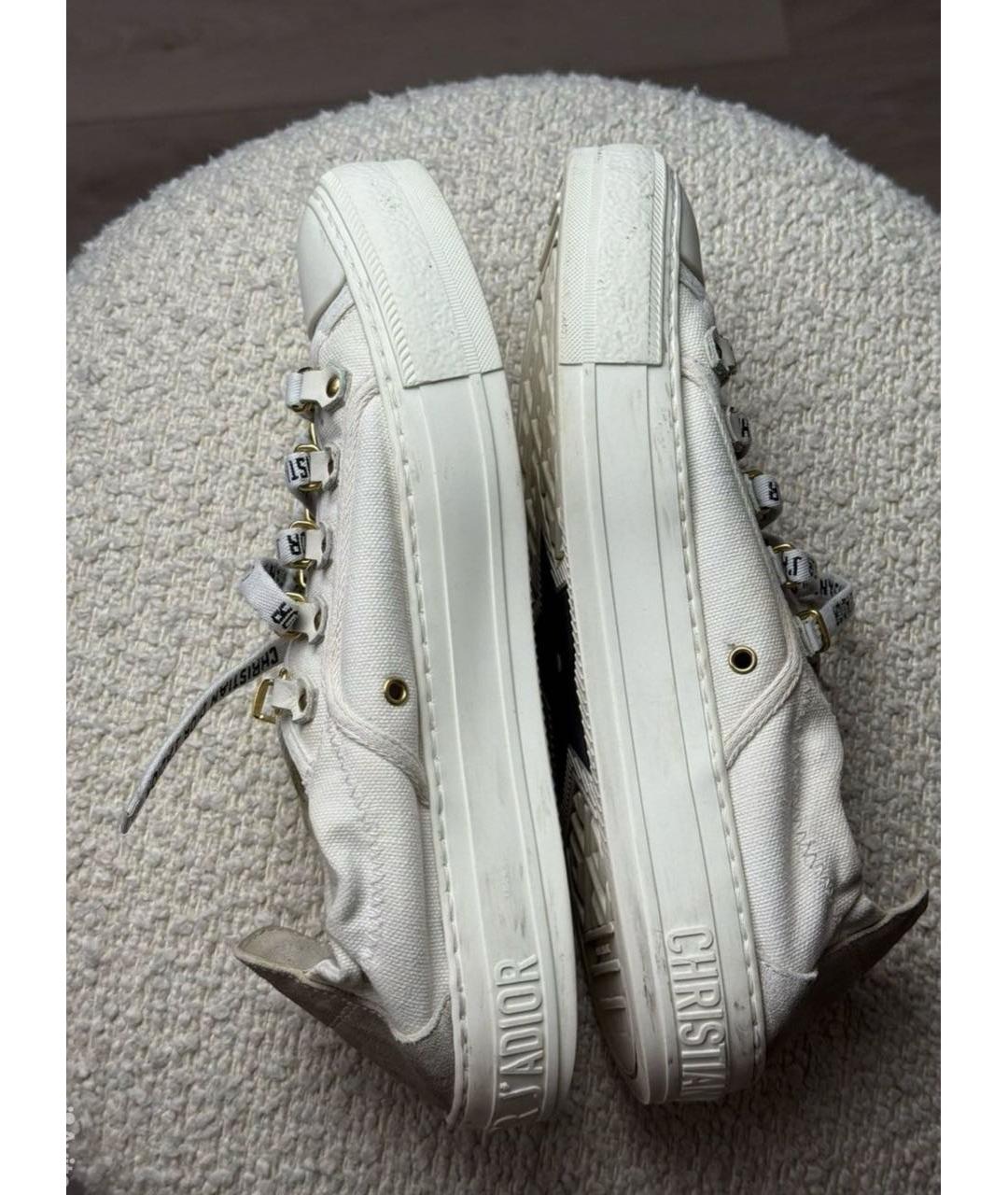 CHRISTIAN DIOR Белые текстильные кеды, фото 6
