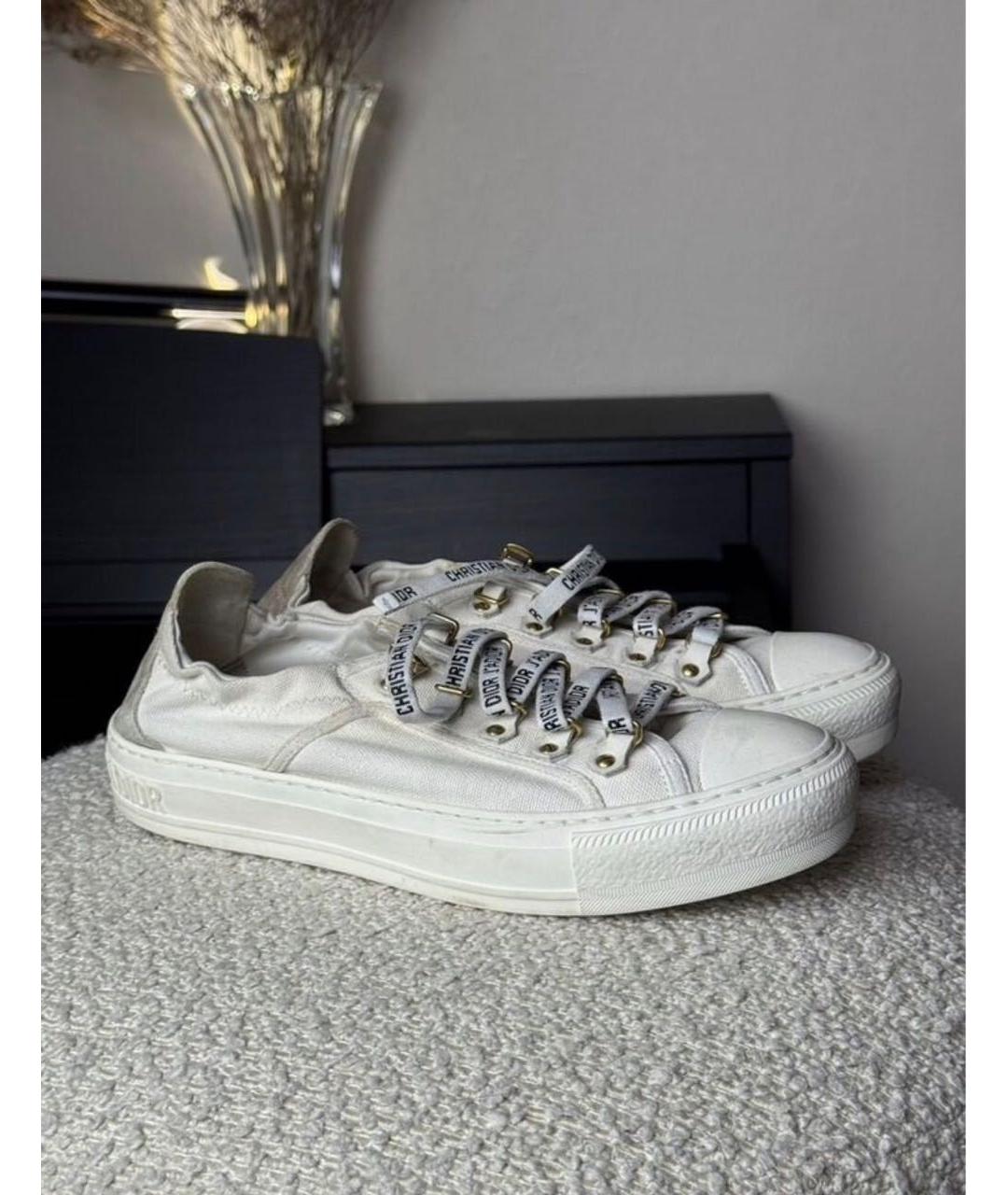 CHRISTIAN DIOR Белые текстильные кеды, фото 7