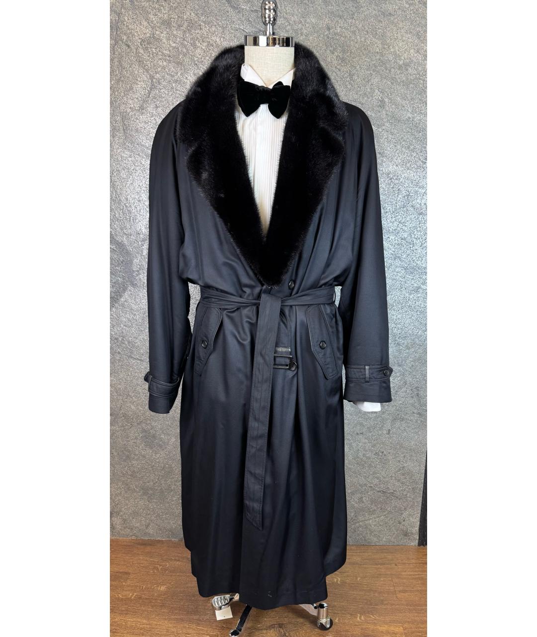 BRIONI Черное меховое пальто, фото 9