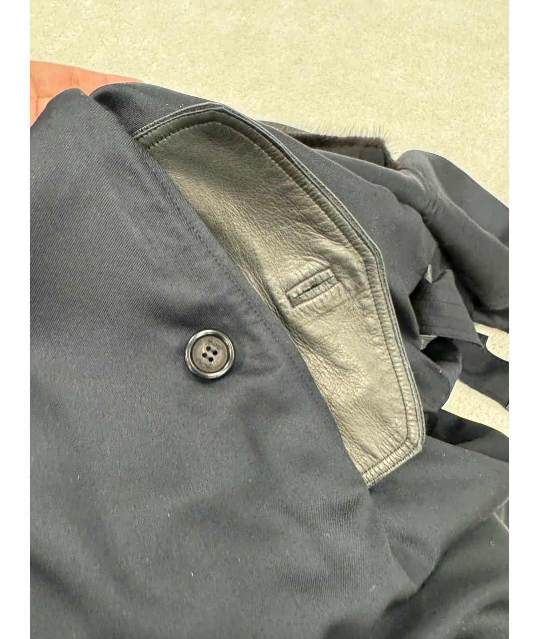 BRIONI Черное меховое пальто, фото 7