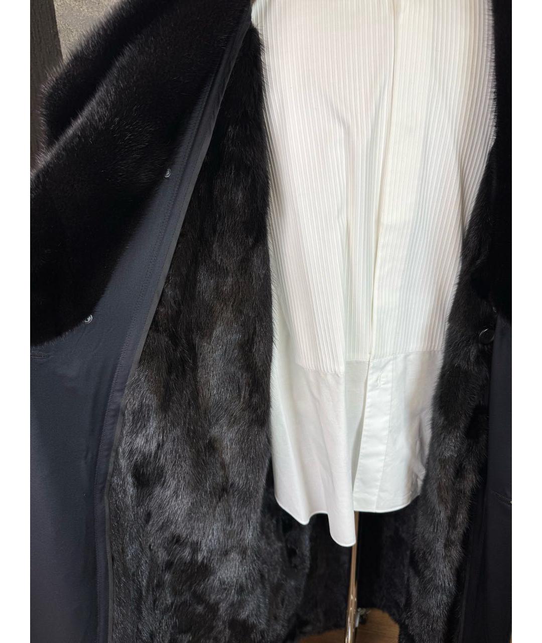 BRIONI Черное меховое пальто, фото 6