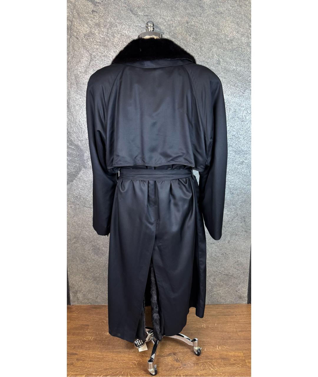 BRIONI Черное меховое пальто, фото 2