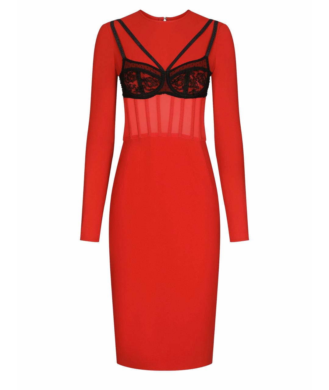 DOLCE&GABBANA Красное коктейльное платье, фото 1