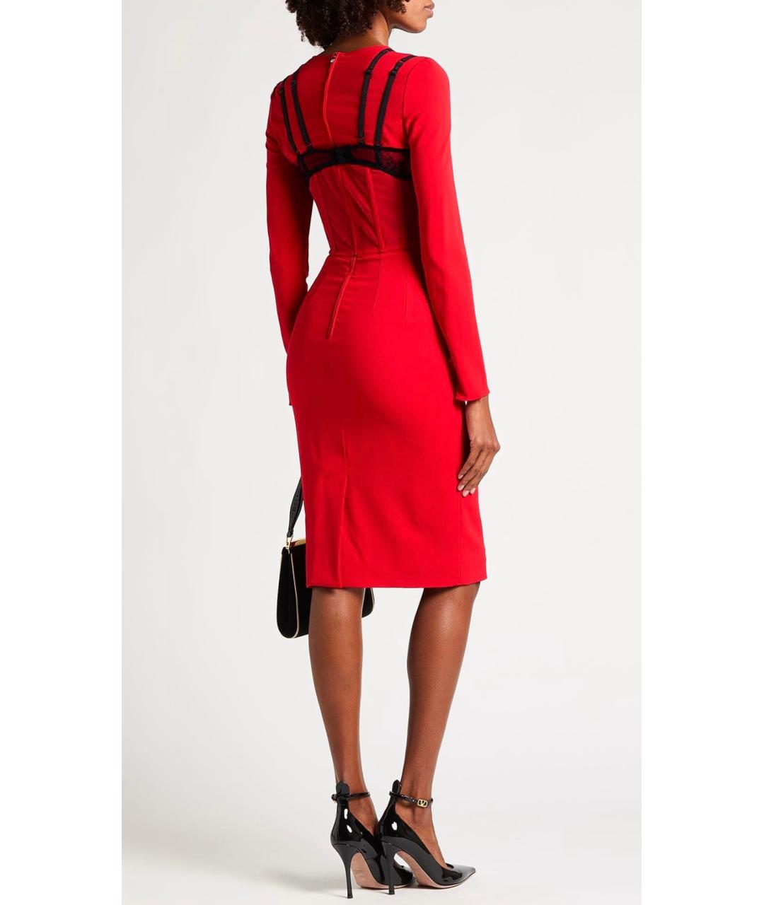 DOLCE&GABBANA Красное коктейльное платье, фото 3