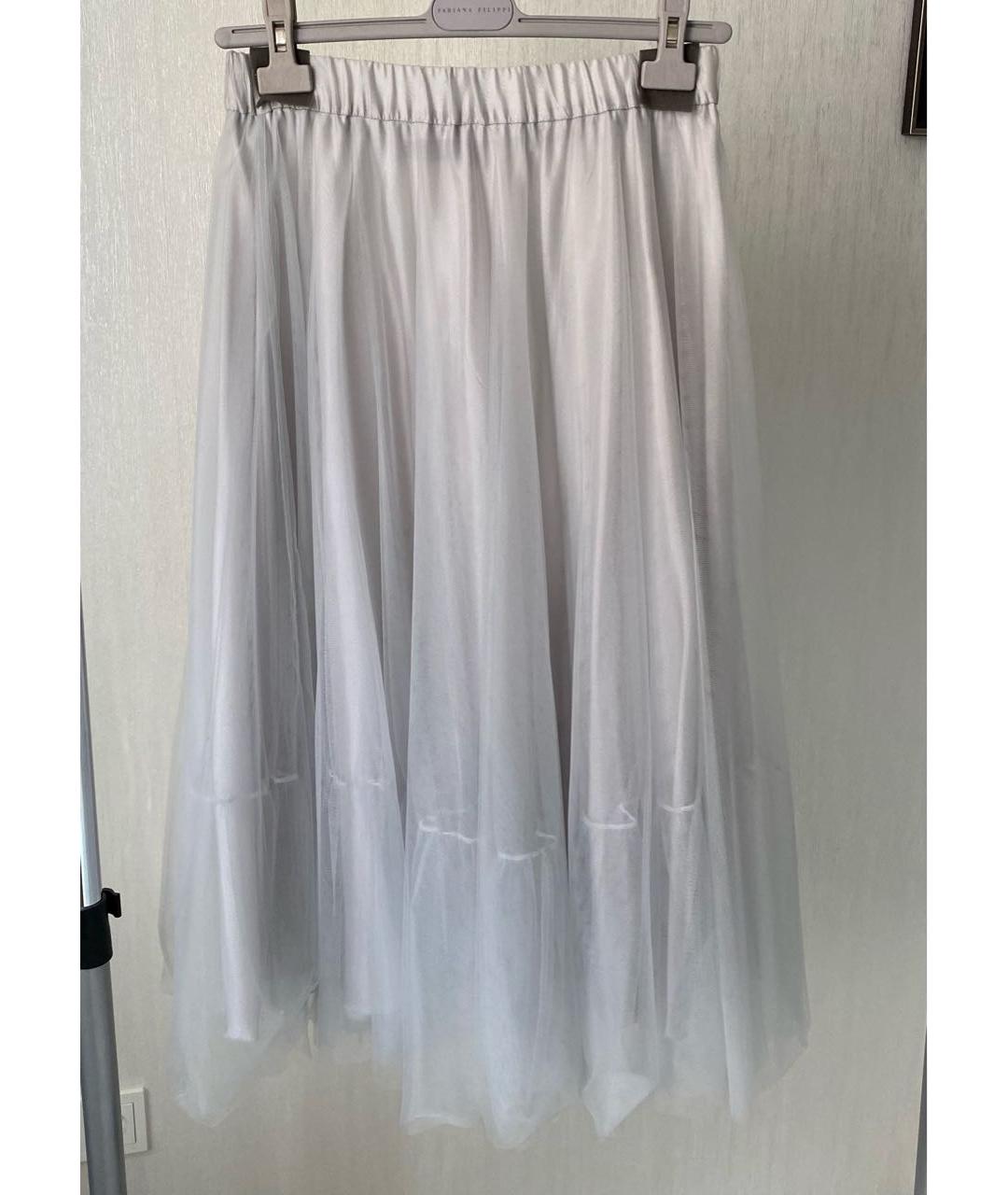 FABIANA FILIPPI Бежевая полиэстеровая юбка миди, фото 6