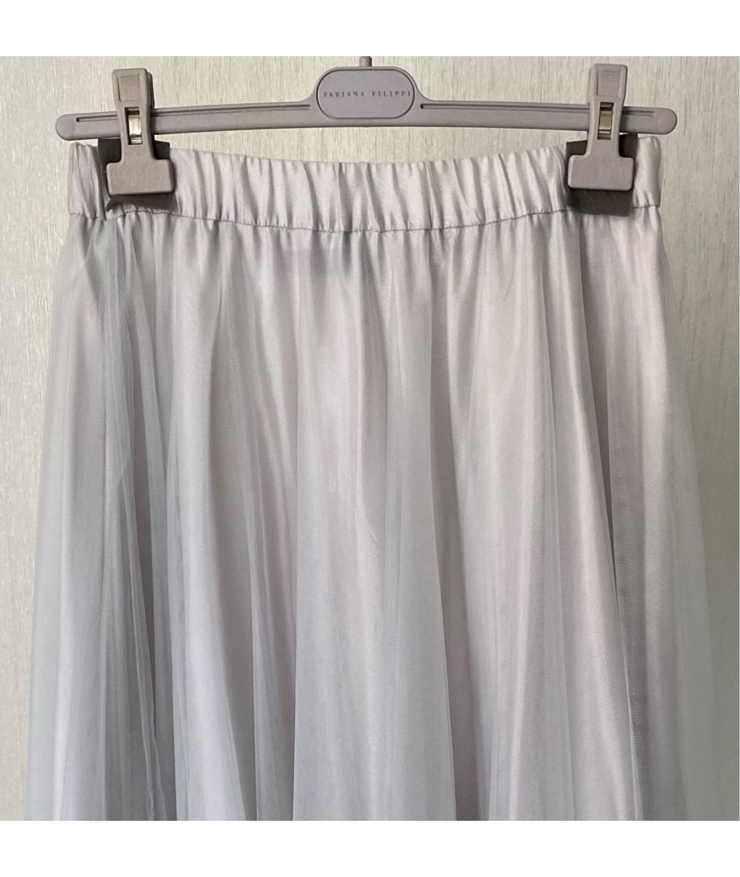 FABIANA FILIPPI Бежевая полиэстеровая юбка миди, фото 2