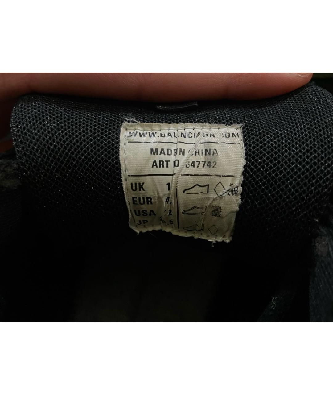 BALENCIAGA Черные низкие кроссовки / кеды, фото 6