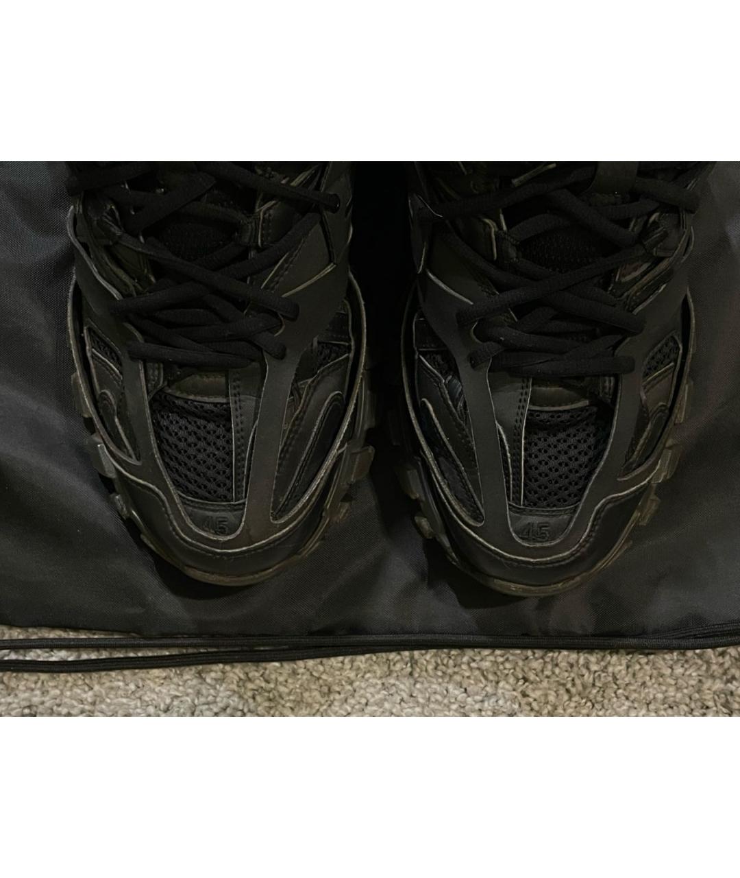 BALENCIAGA Черные низкие кроссовки / кеды, фото 4