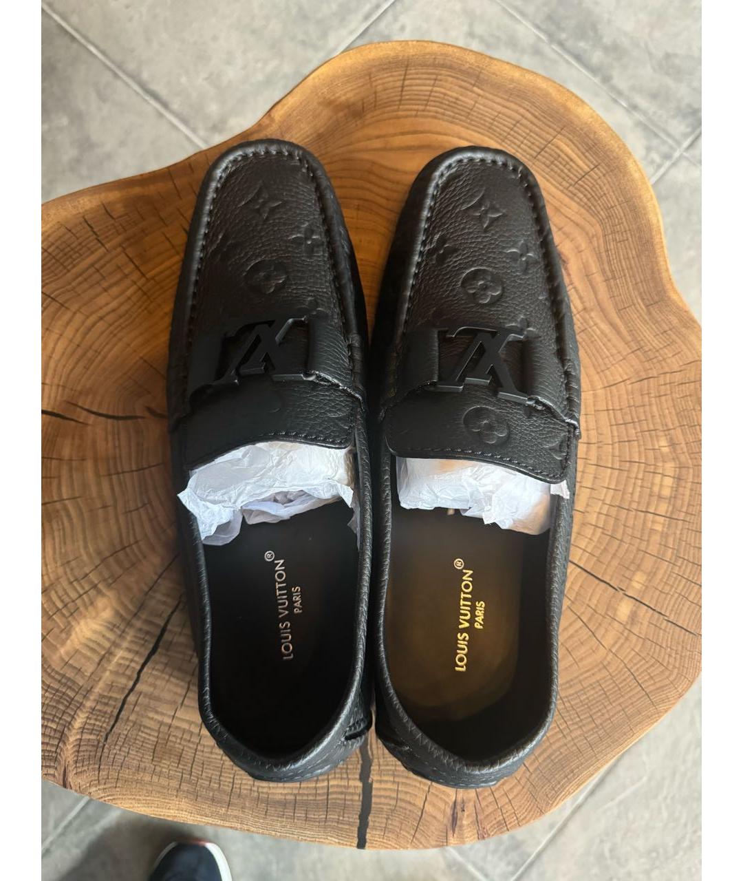 LOUIS VUITTON Черные кожаные мокасины, фото 3