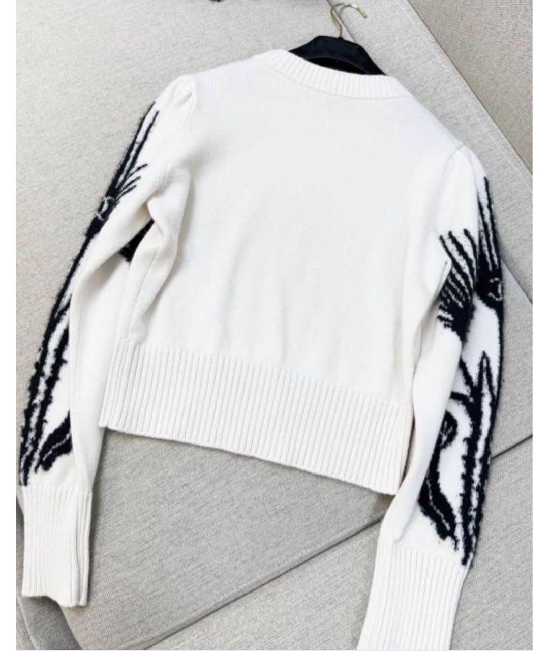 CHANEL Белый кашемировый джемпер / свитер, фото 2