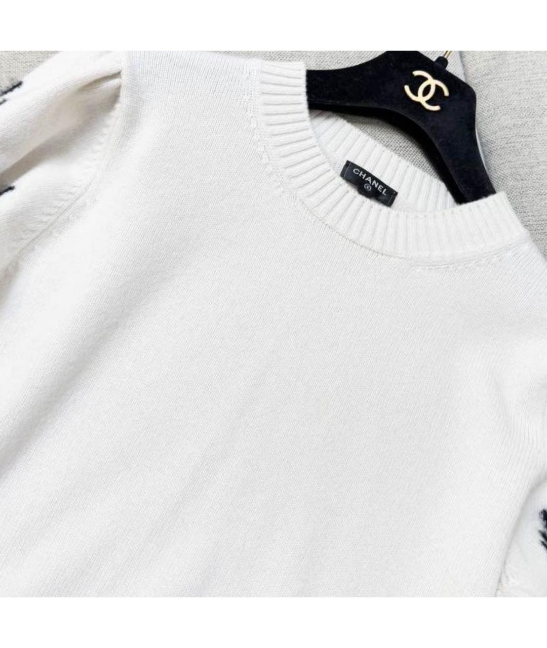 CHANEL Белый кашемировый джемпер / свитер, фото 4
