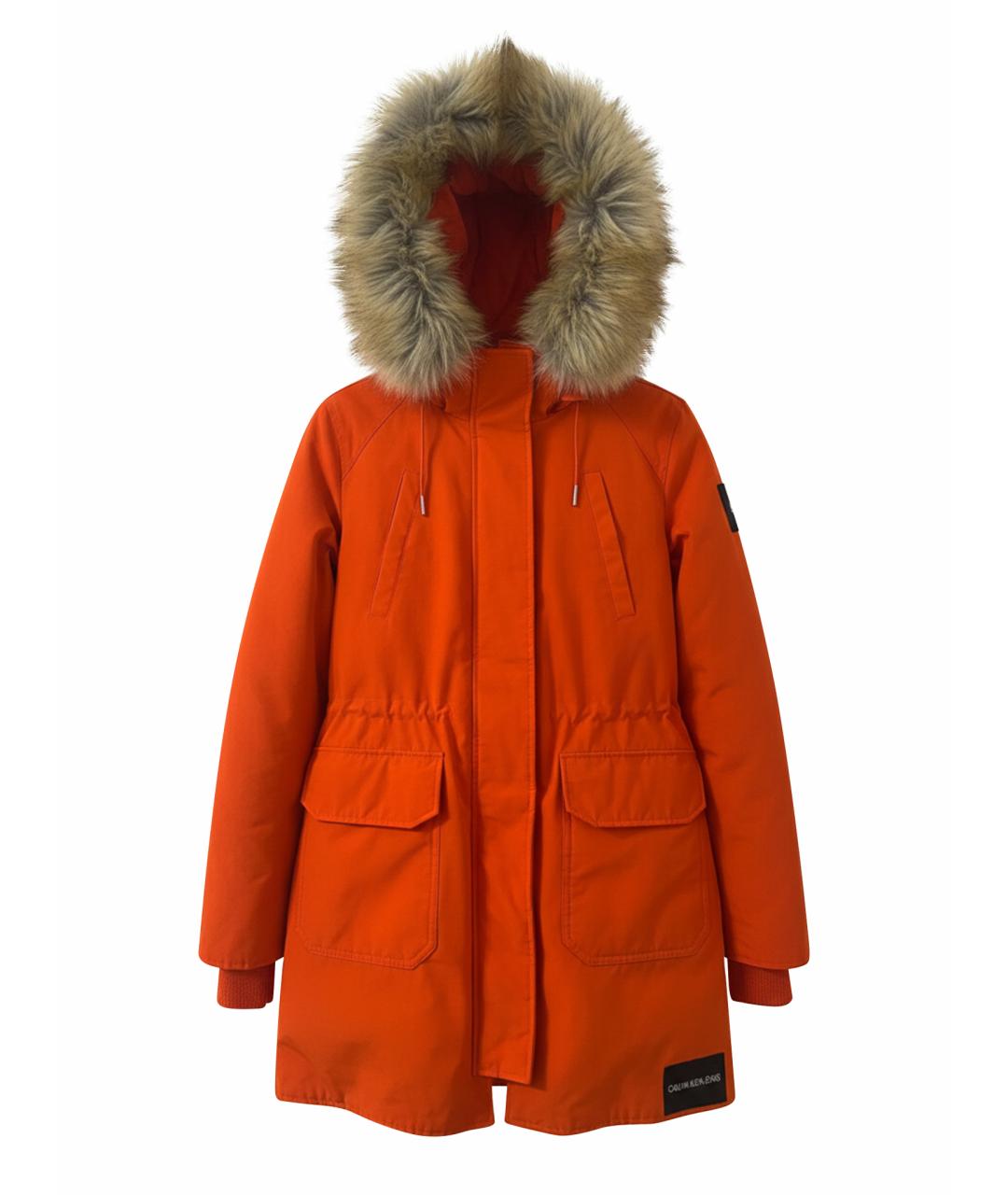 CALVIN KLEIN Оранжевая хлопковая парка, фото 1
