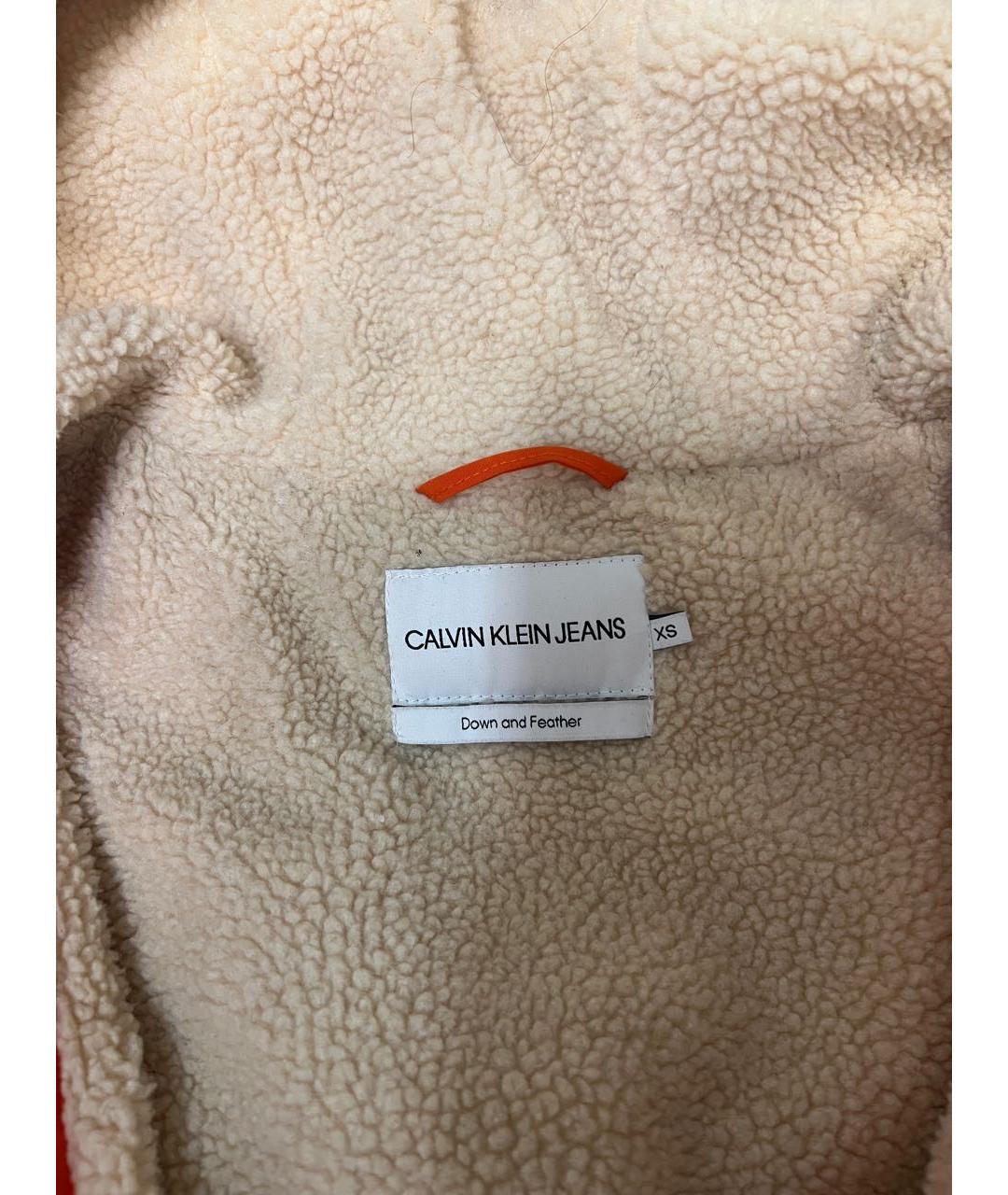 CALVIN KLEIN Оранжевая хлопковая парка, фото 3