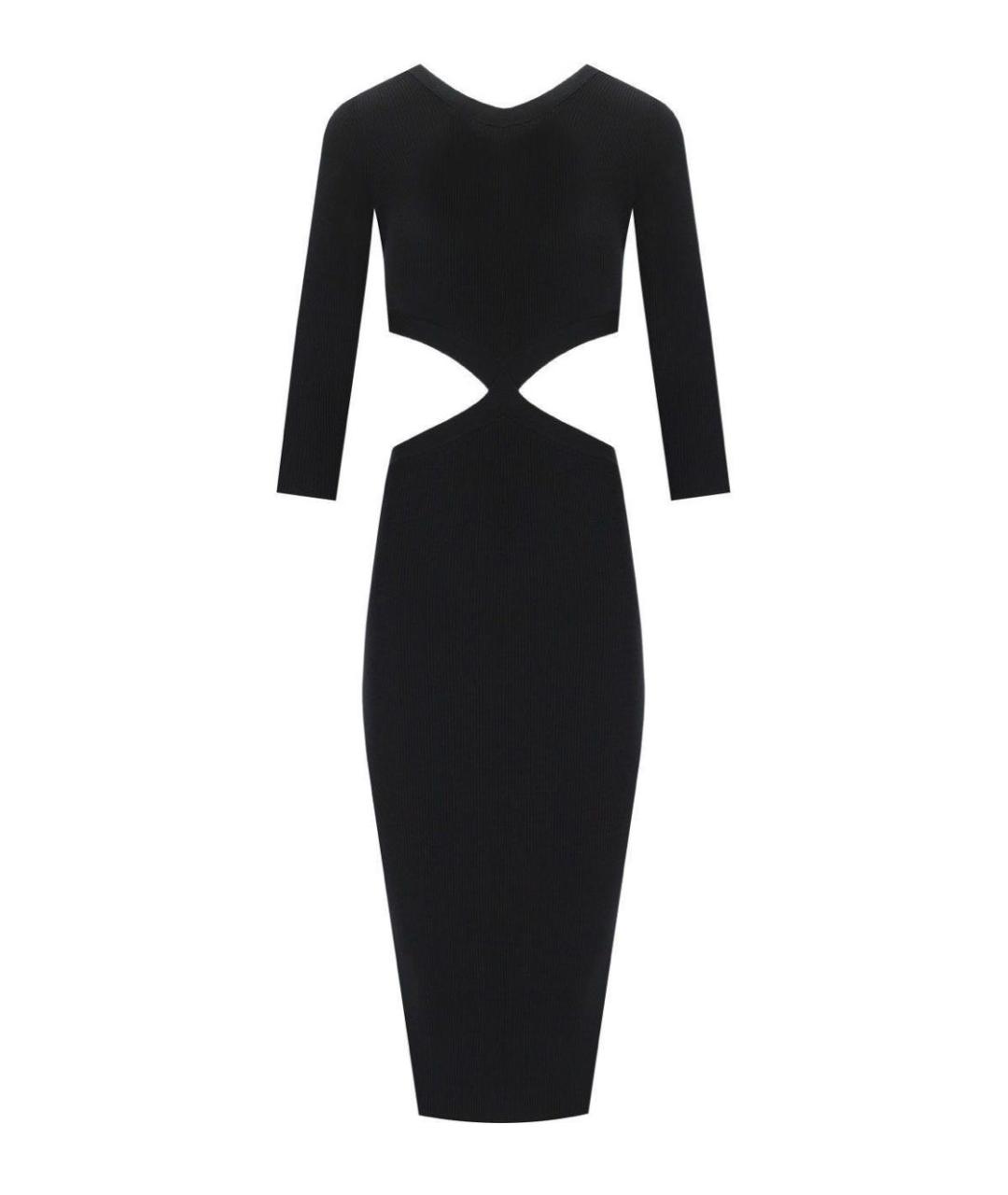 ELISABETTA FRANCHI Черное вискозное коктейльное платье, фото 1