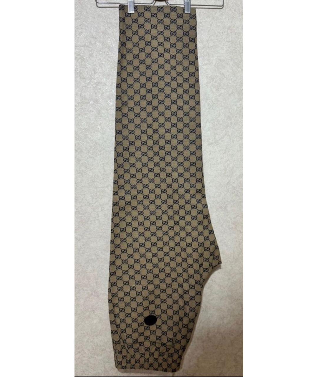 GUCCI Бежевые хлопковые повседневные брюки, фото 6