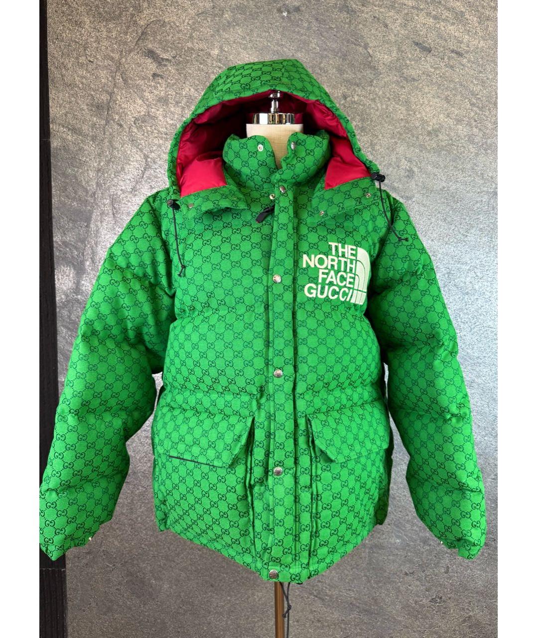 GUCCI Зеленый хлопковый пуховик, фото 9