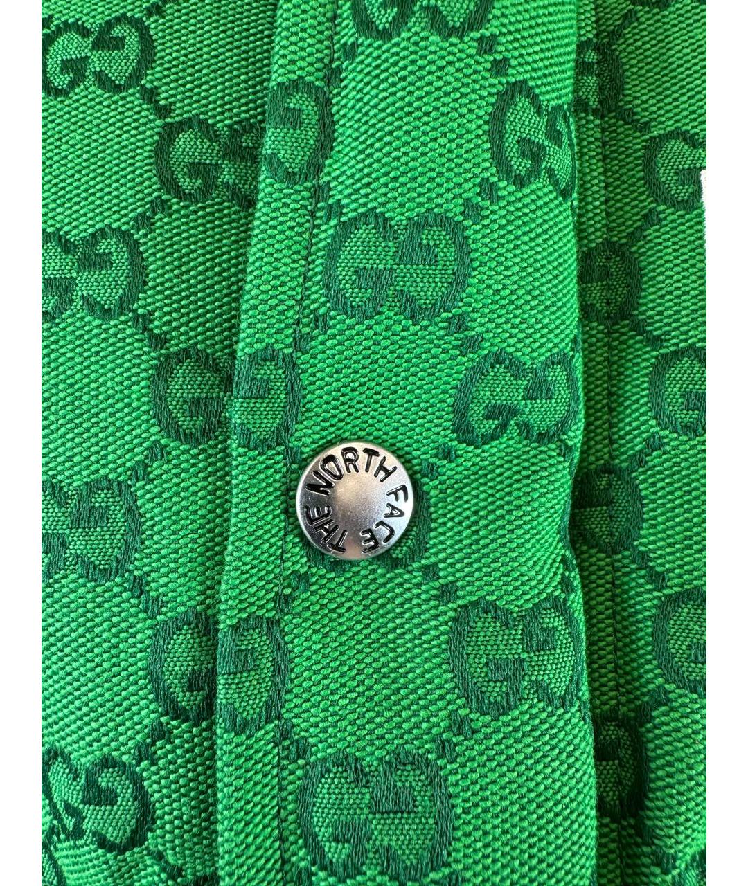 GUCCI Зеленый хлопковый пуховик, фото 4