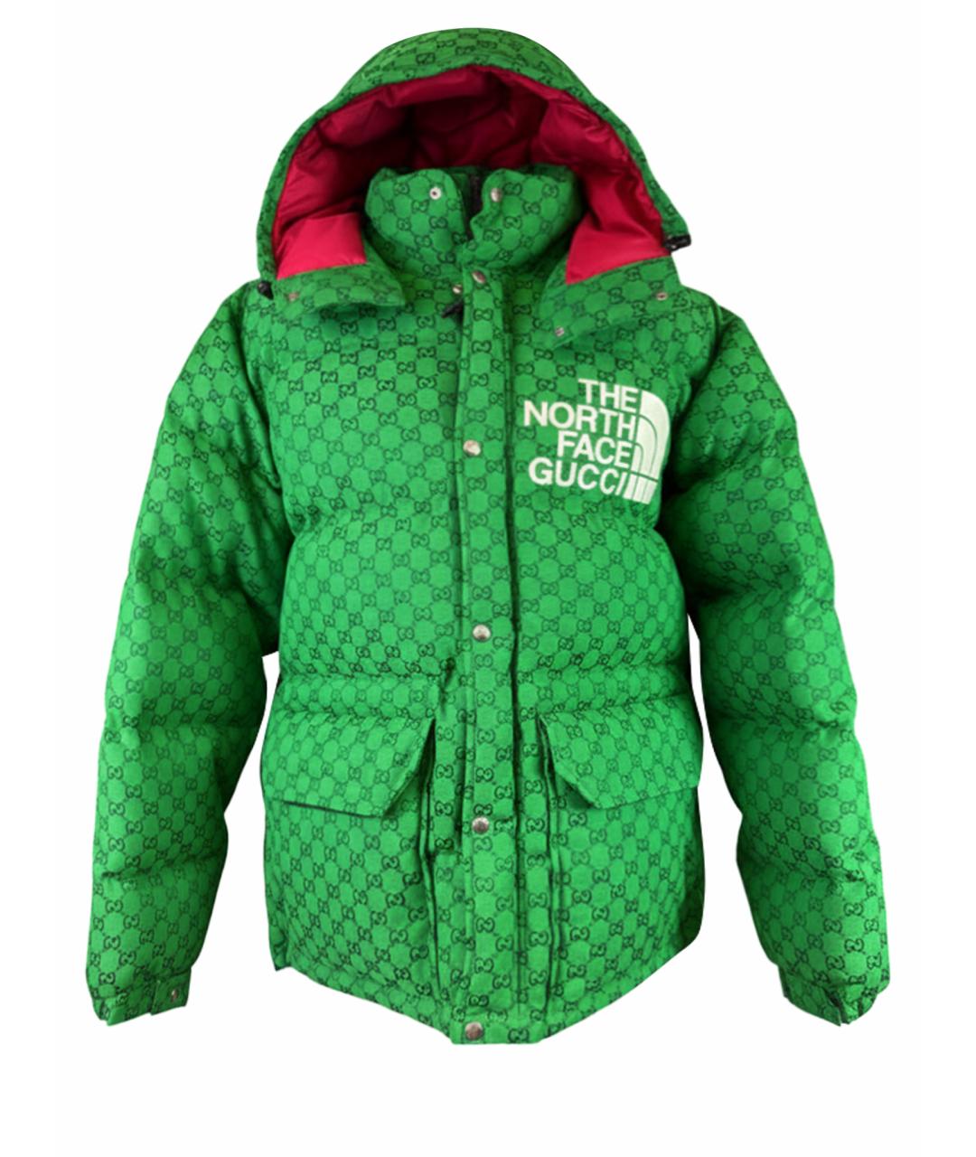 GUCCI Зеленый хлопковый пуховик, фото 1