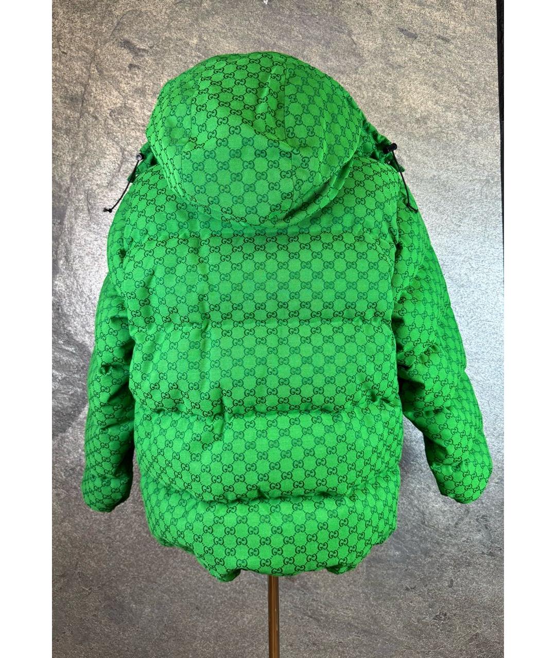 GUCCI Зеленый хлопковый пуховик, фото 2