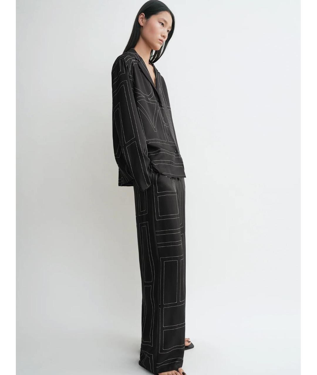 TOTEME Черная шелковая рубашка, фото 3