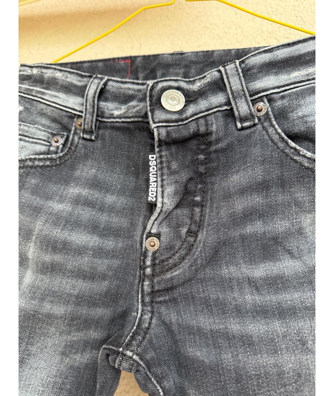 DSQUARED2 Серые хлопковые детские джинсы, фото 3