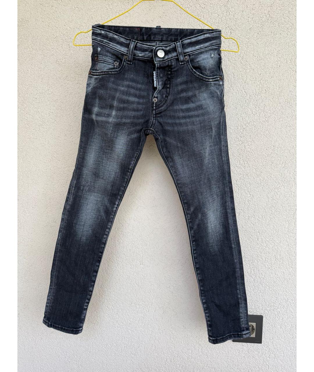 DSQUARED2 Серые хлопковые детские джинсы, фото 6