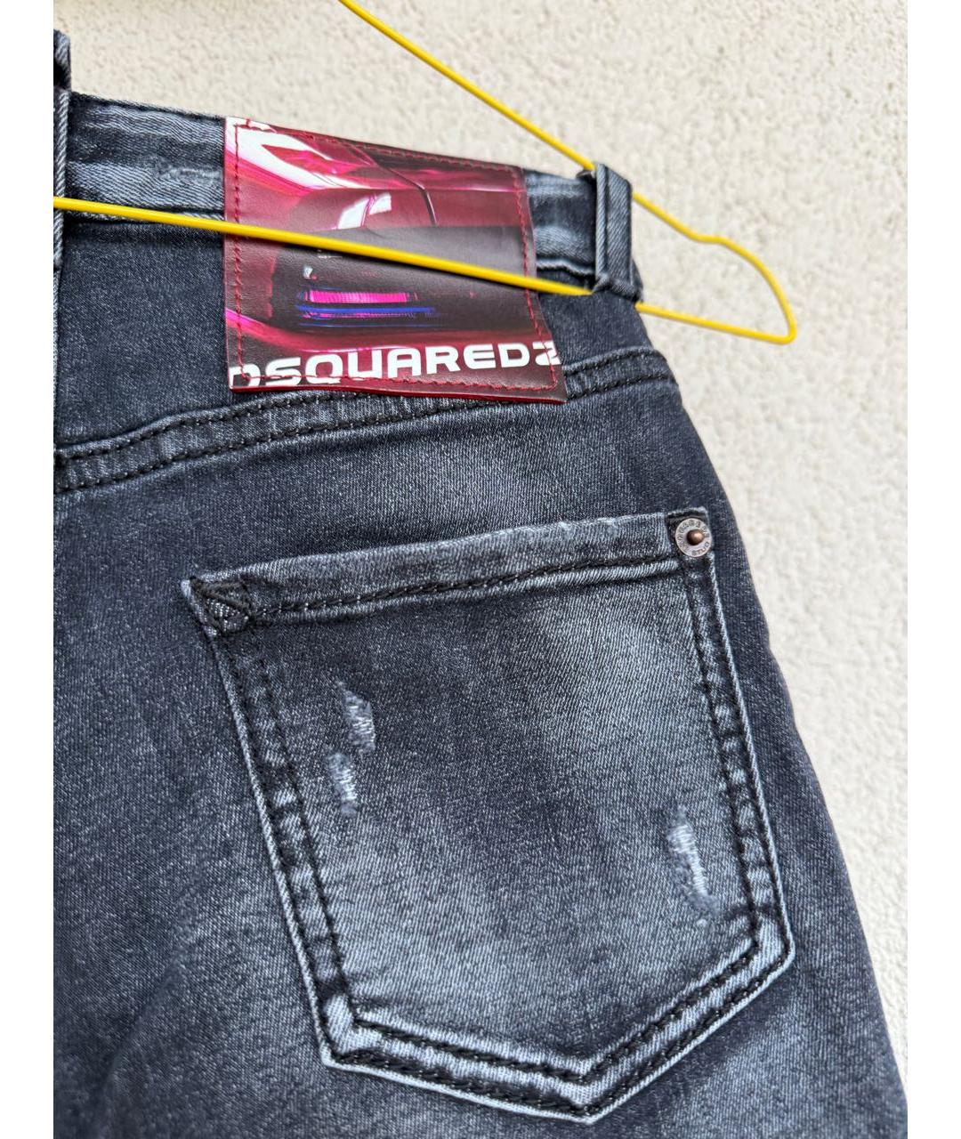 DSQUARED2 Серые хлопковые детские джинсы, фото 4