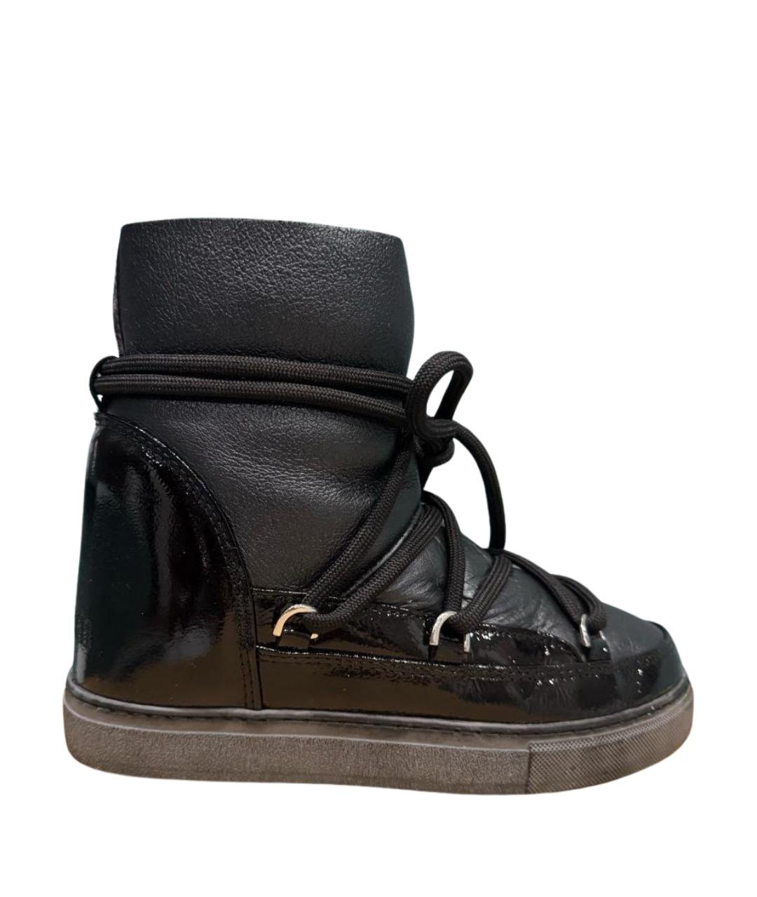 INUIKII Черные кожаные ботинки, фото 1