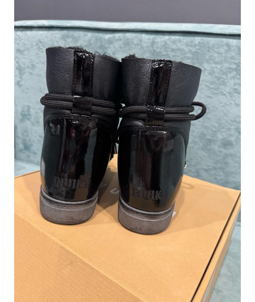 INUIKII Черные кожаные ботинки, фото 4