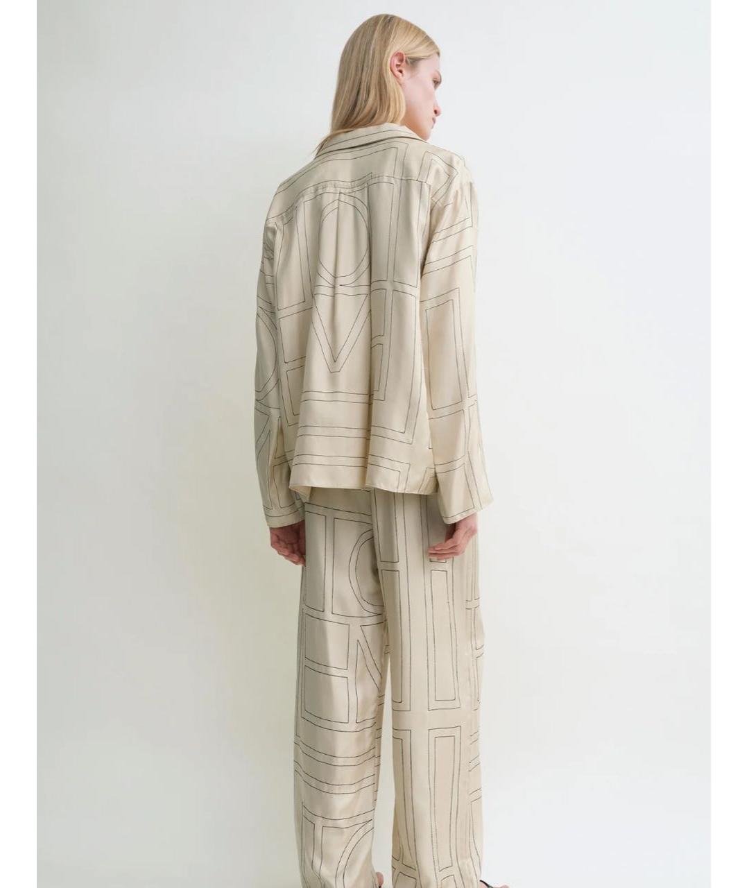 TOTEME Бежевая шелковая рубашка, фото 2