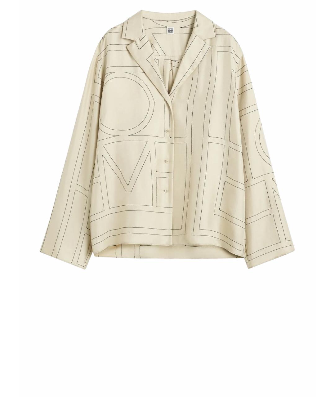 TOTEME Бежевая шелковая рубашка, фото 1