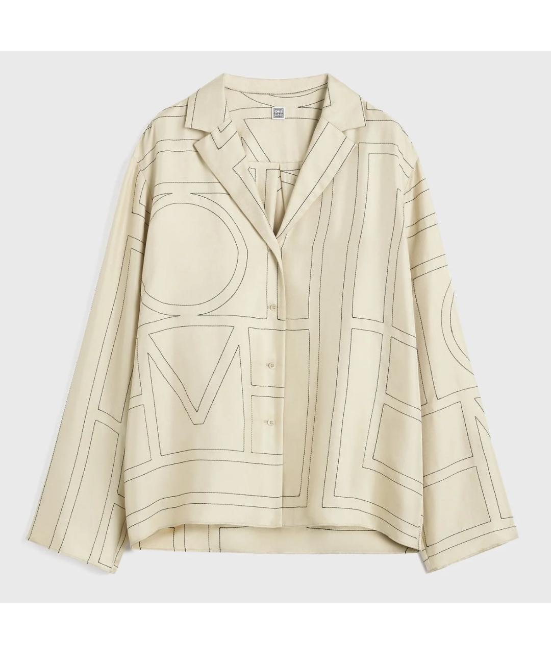 TOTEME Бежевая шелковая рубашка, фото 4