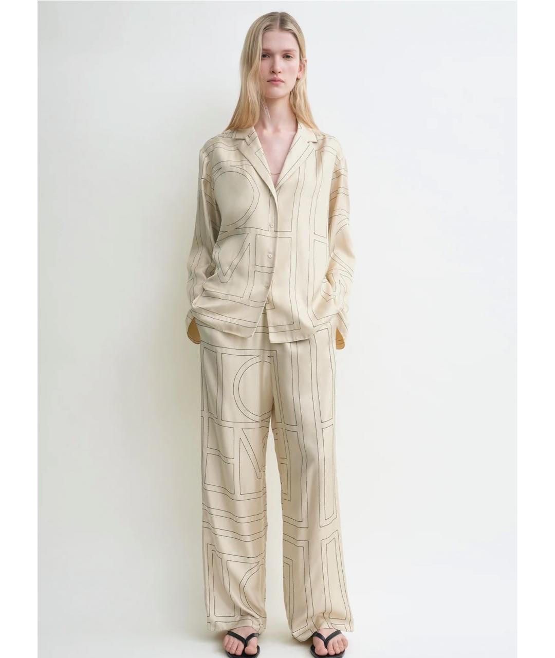 TOTEME Бежевая шелковая рубашка, фото 3