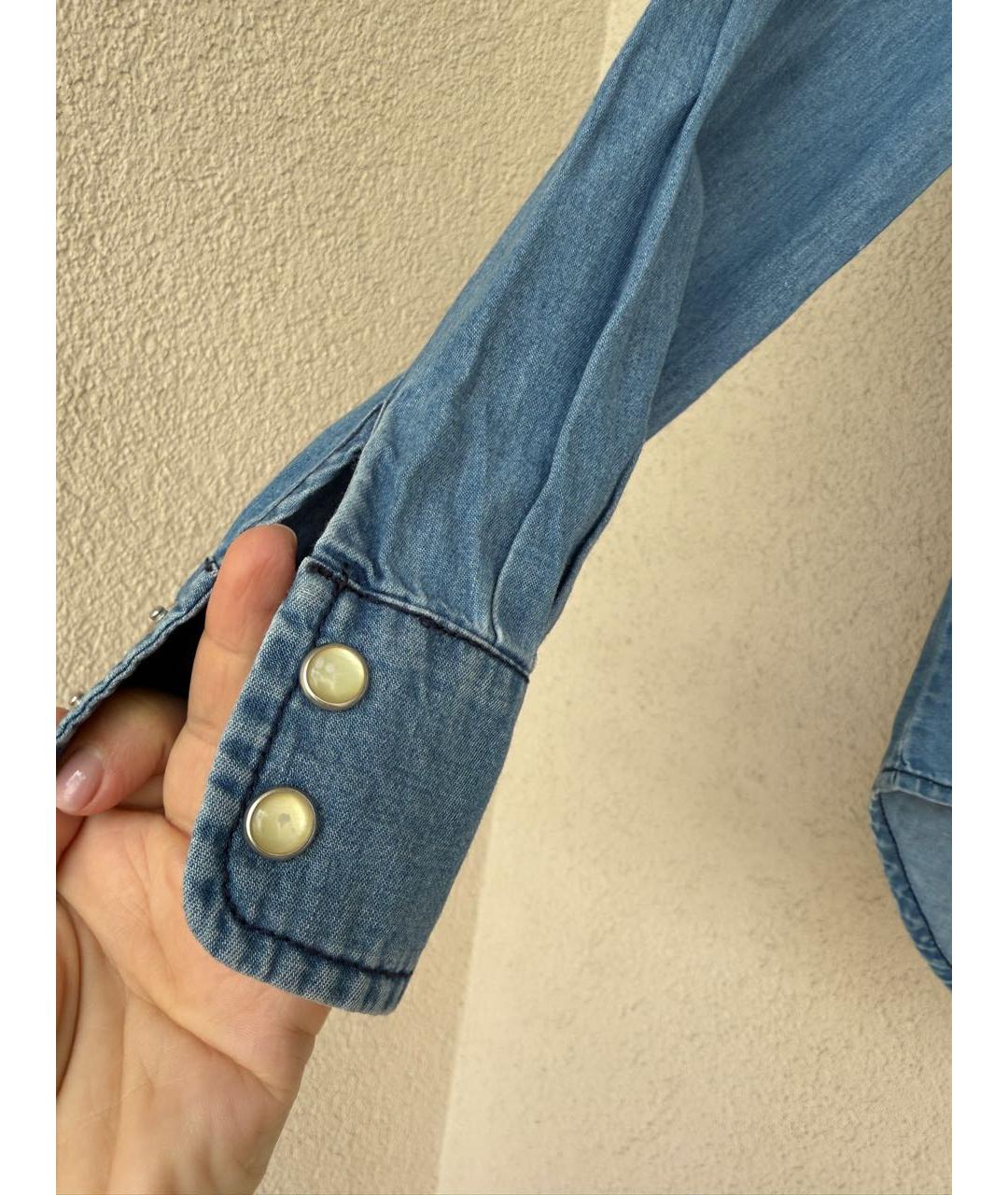 ERMANNO SCERVINO Синяя деним рубашка/блузка, фото 3