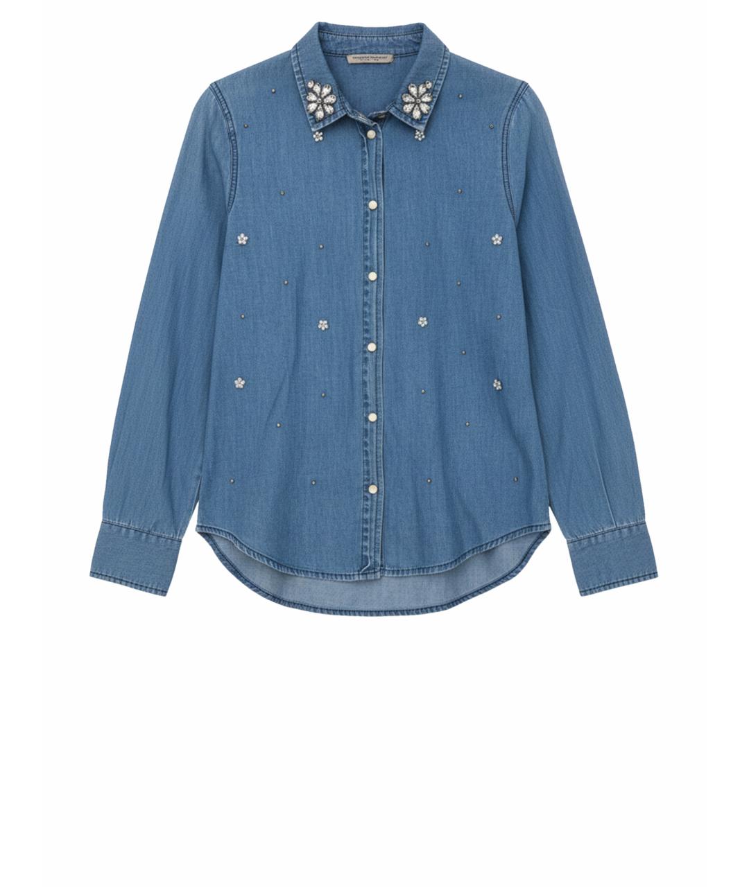 ERMANNO SCERVINO Синяя деним рубашка/блузка, фото 1