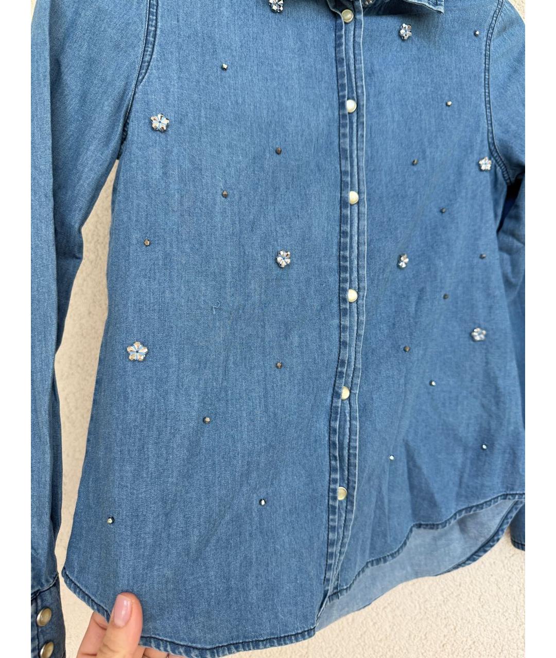 ERMANNO SCERVINO Синяя деним рубашка/блузка, фото 2