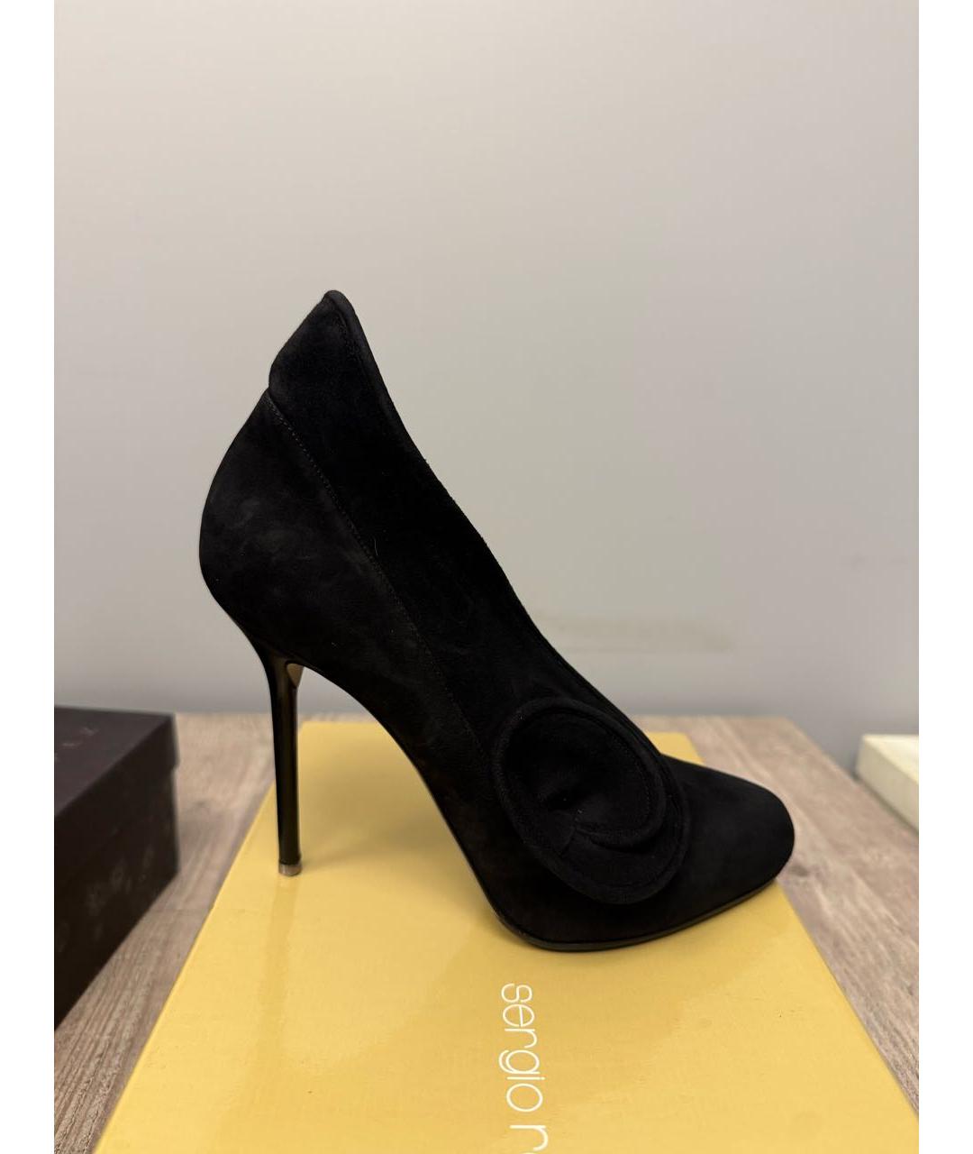 SERGIO ROSSI Черные замшевые туфли, фото 6