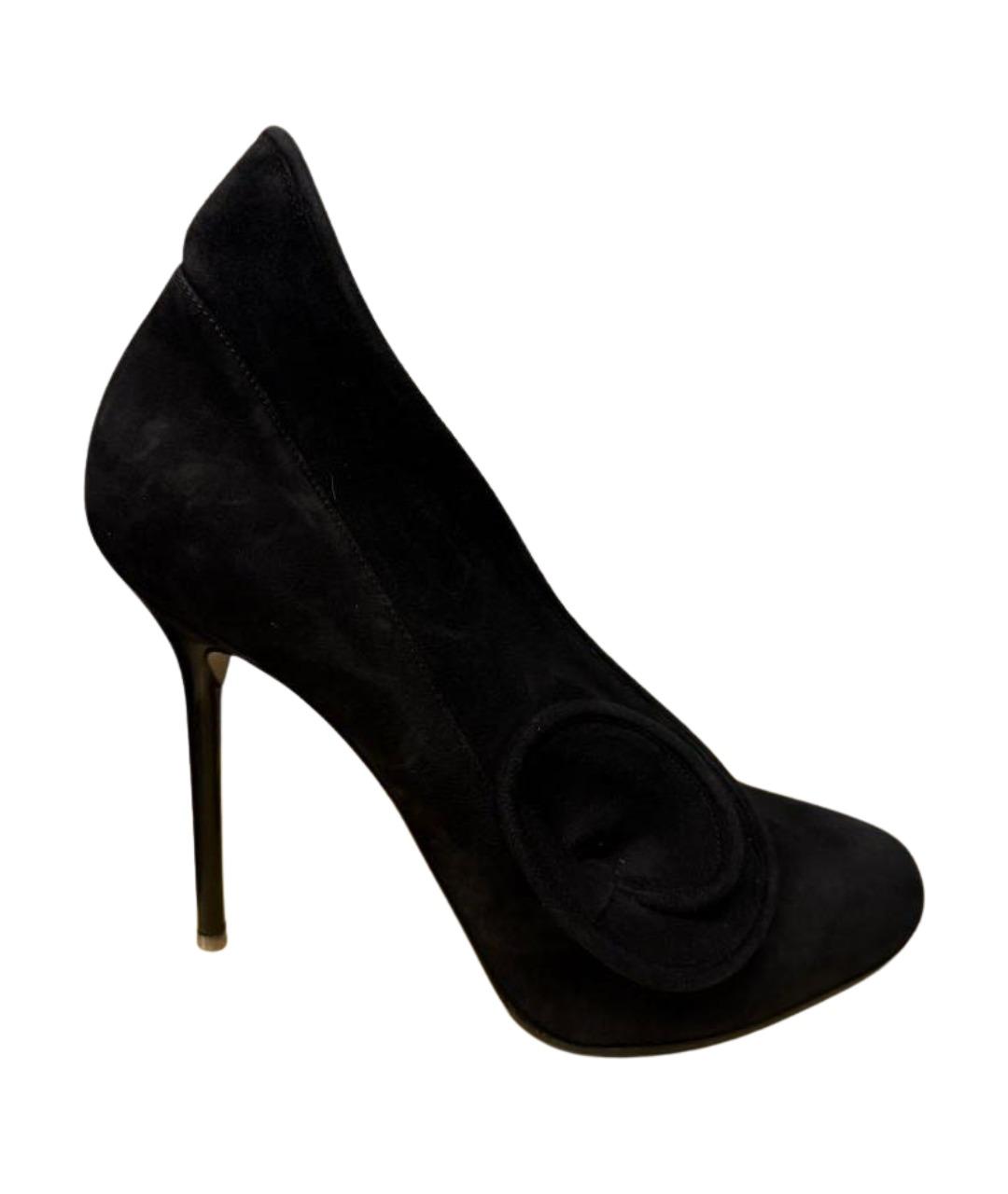 SERGIO ROSSI Черные замшевые туфли, фото 1