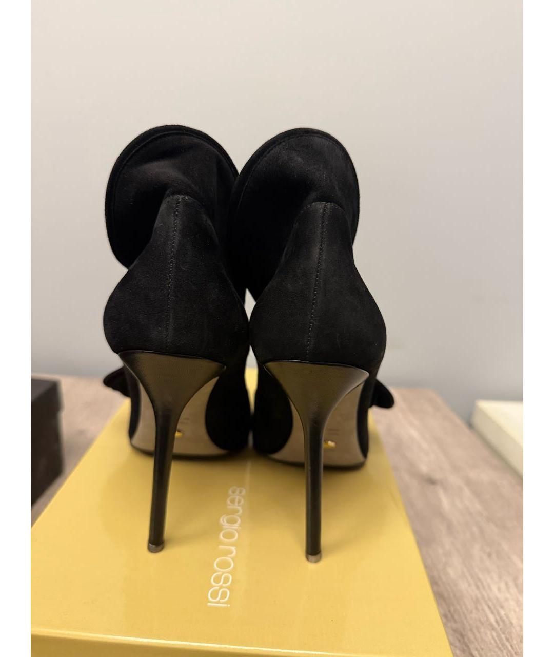 SERGIO ROSSI Черные замшевые туфли, фото 4