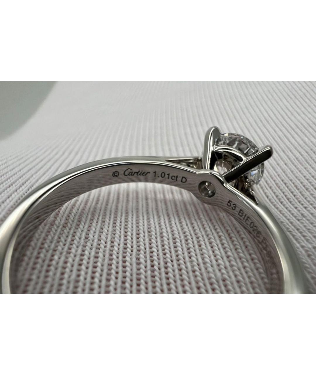 CARTIER Белое платиновое кольцо, фото 8